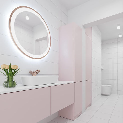 YENHOME 17.7"X393" Pink Peel and Stick Wallpaper (Removable) for Bedroom Girls Room Kitchen Cabinet Waterproof Pink
