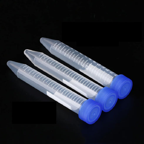 Conical Centrifuge Tubes, 15ml, 100 Pcs Sterile Plastic with Screw Caps, Graduated Test Container, Non-Pyrogenic