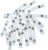 Bulk 25 Pack Clear Vinyl Plastic ID Badge Holder Strap with Snap & Eyelet Hole for Badges