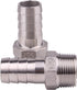DERNORD Stainless Steel Hose Barb x NPT Male Fitting, 1", Pack of 2