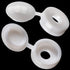PAGOW 50 Pcs White Plastic Hinged Screw Cover Caps, Fold Snap Washer Flip Tops for Protection