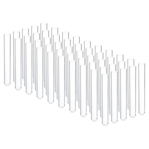 PATIKIL 8ml Plastic Test Tubes, 50Pcs 100x13mm Tubes for Scientific Experiments and Candy Bead Storage