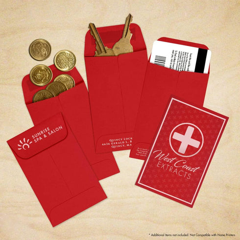 LUXPaper #1 Coin Envelopes | 2 1/4" x 3 1/2" | Ruby Red | 80lb. Text | 500 Qty