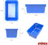 Storex Small Cubby Bins – Plastic Storage Containers for Classroom with Non-Snap Lid, 12.2 x 7.8 x 5.1 inches, Blue,