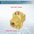 Midanya 1/4 x 1/4 x 1/4 x 1/4 Inch NPT Female Thread Adapter, Cross Pipe Fitting Barstock Cross 4 Way Connector Brass