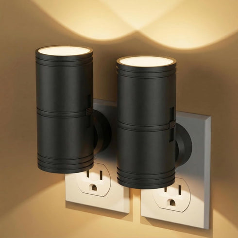 Likelgn Night Light Plug into Wall, 2 Pack Dimmable LED Nightlight with Dusk