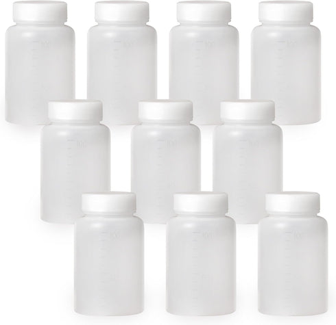 100ml/3.4oz Plastic Bottles Lab Chemical Reagent Bottle, Wide Mouth, Secure Sample Sealing, 10 Pcs