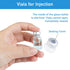 2ml Glass Vials for Injection with Self Healing Injection Port, Transparent Sealed, Empty Vials for Injection (10, 2ml)