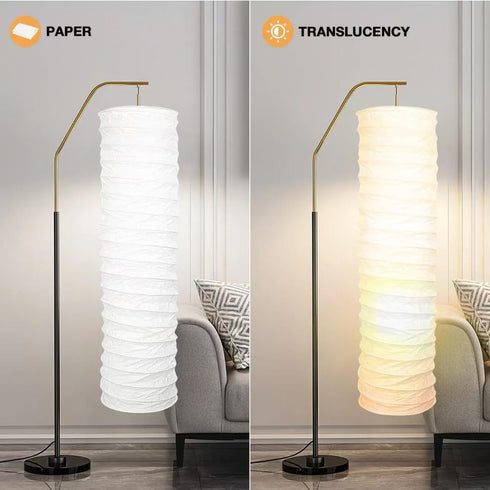Elegant Paper Floor Lamp Shade for Living Spaces - Ideal for Home and Hotel Use