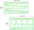 Circle Template & Geometric Drawings Templates Scale Drafting Stencils for Artist Design Drawing Aids Geometry Measuring Ruler for Studying, Designing, Office School Building Formwork 2 PACK