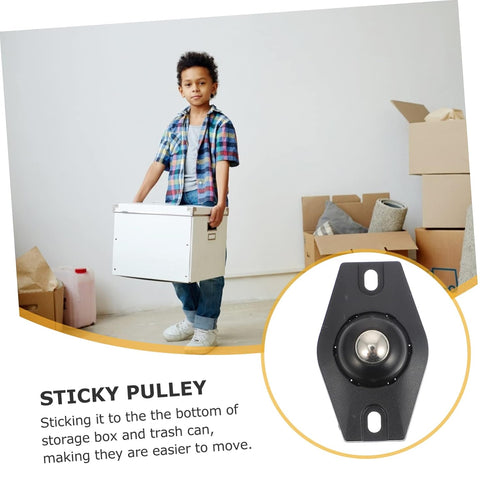 8pcs KICHOUSE Self-Adhesive Wheels for Storage Boxes and Trash Cans Easy to Install Silent Rolling Casters with Strong