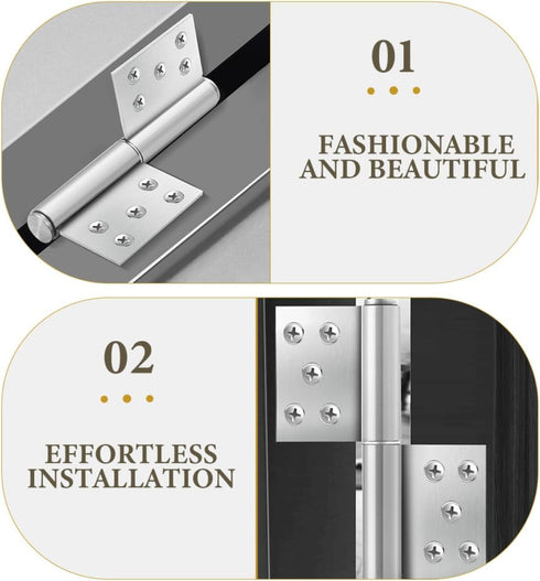1Pair KALLORY Heavy Duty Stainless Steel Lift Off Hinges Detachable Flag Door Hinges for Easy Installation Durable
