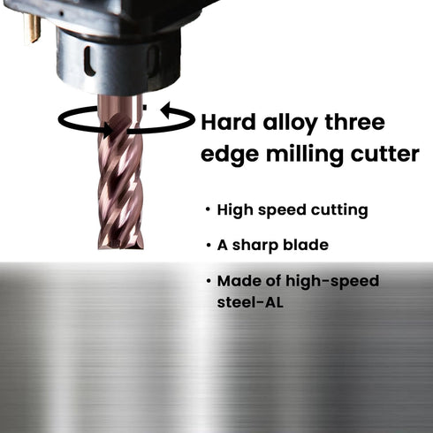 4-Edge 5/16 Upper-Cut Drill Bit for CNC Machine Tools, Carbide Drill Bit for Carbon Steel, Alloy Steel, Tool Steel,