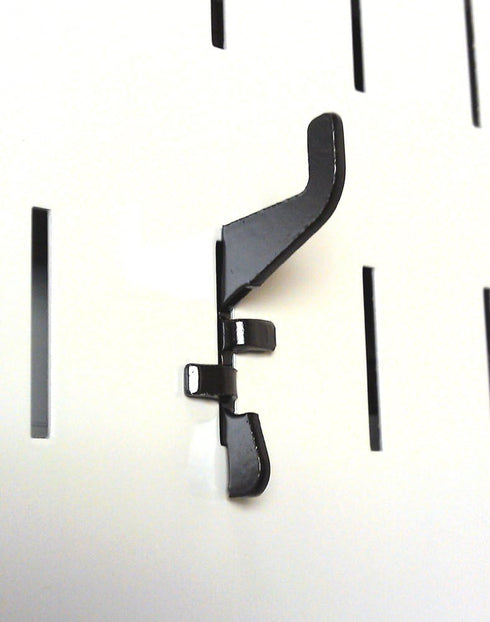 Wall Control Standard Slotted Hook Pack - Slotted Metal Pegboard Hooks for Tool Board - Black
