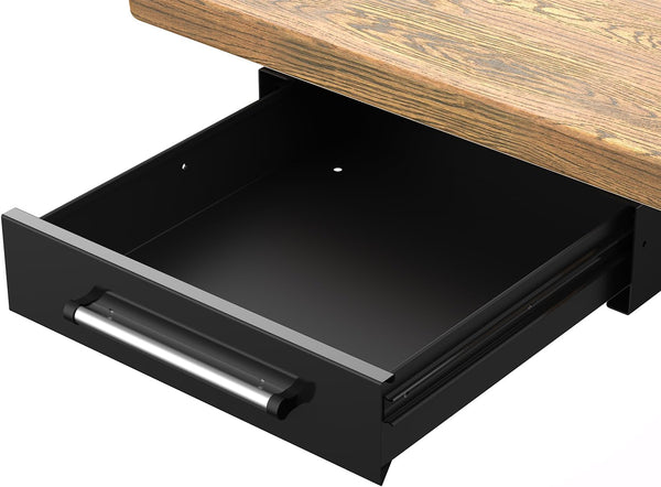 Under Desk Drawer Storage, Pull-Out Hidden Counter Drawer, Metal Sliding Organizer, Optional Bracket Height, Black
