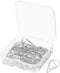 MECCANIXITY 50 Pieces Drop-Shaped Metal Paper Clips 1 Inch Silver Tone for Organizing Office Home Crafts