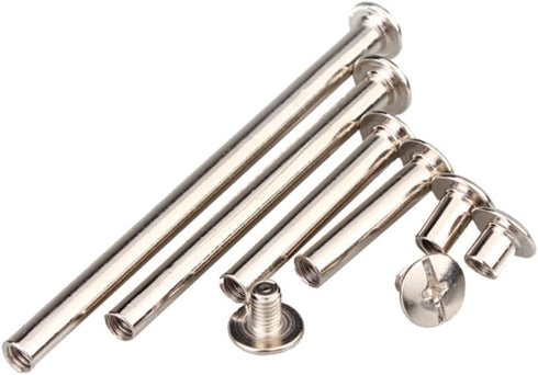 Hilitchi 240-Pcs(120 Pair) M5 Phillips Chicago Binding Screws Assortment Kit for Scrapbook Photo Albums