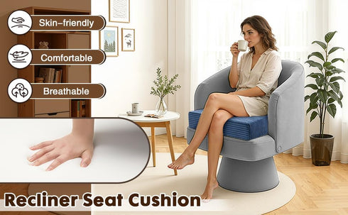 Yueyocici Corduroy Recliner Seat Cushion, Large High Density Foam Square Seat Cushion for Recliner Chair, Office Chair