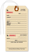 SmartSign 5.25 x 2.625 inch Numbered Repair Tags (Pack of 100) with Pre-Attached String, 10 Point Manila Cardstock