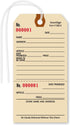 SmartSign 5.25 x 2.625 inch Numbered Repair Tags (Pack of 100) with Pre-Attached String, 10 Point Manila Cardstock
