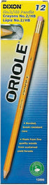 Dixon 12886 Oriole Woodcase Presharpened Pencil, HB #2, Yellow, Dozen by Dixon