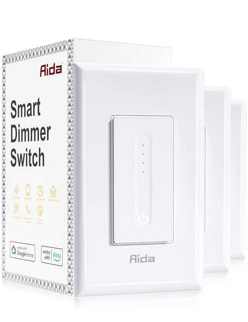 AIDA Smart Dimmer Light Switch, Single Pole Dimmer Switch Works with Alexa
