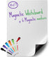 Kedudes USA Made Magnetic Dry Erase Board Sheet 17" x 11" with 6 Markers - Magnetic Whiteboard for Fridge
