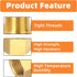 GASHER 2PCS Brass Pipe Fitting, Reducer Adapter, 1/8-Inch Male x 1/4-Inch Female Pipe