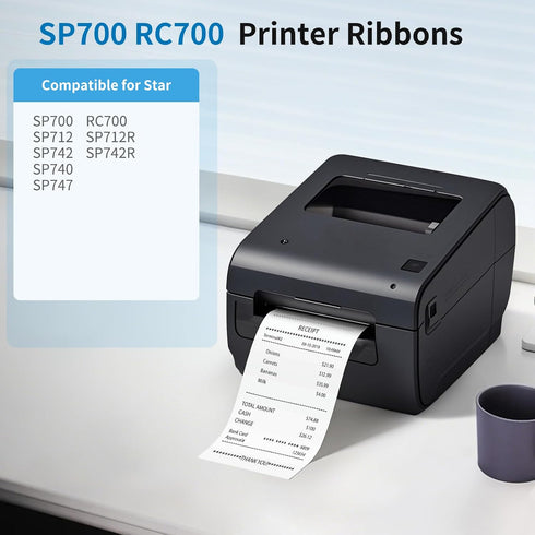 SP700 SP700 RC700, SP712, SP712R, SP742, SP740, SP747 12-Pack) Printer Ribbon Compatible with Star Printer Ribbons