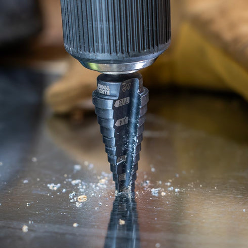 Klein Tools KTSB14 Step Drill Bit #14, Double-Fluted, 3/16 to 7/8-Inch with Easy-to-Read Markings