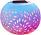 Cole & Bright Color-Changing Solar Table Light White Porcelain Filigree Lantern for