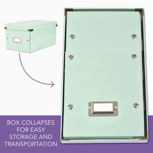 Xyron Click N Store Craft Storage Boxes, Medium, 8" x 13-1/2" x 6-1/2", Mint (627114) by Xyron