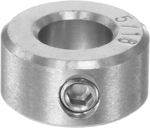 HARFINGTON 5/16" Bore Shaft Collar, 304 Stainless Steel Set Screw, 5/8" OD, 5/16" Width for Wheel Barrow Axle, Gearbox