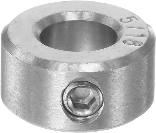 HARFINGTON 5/16" Bore Shaft Collar, 304 Stainless Steel Set Screw, 5/8" OD, 5/16" Width for Wheel Barrow Axle, Gearbox