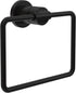 DELTA FAUCET NIC46-MB Nicoli Wall Mount Square Closed Towel Ring in Matte Black - Bath Hardware Accessory