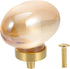 Generic 10 Pack Amber Glass Egg Shaped Gold Pulls