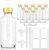 Dropper Bottles - 4oz Clear Glass Eye Dropper Bottle for Essential Oils, 12 Pack with Golden Top