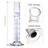 Thick Glass Graduated Cylinder Measuring Liquid Lab Hexagon Base Cylinders Come with One Glass Dropper (glass, 10ML)