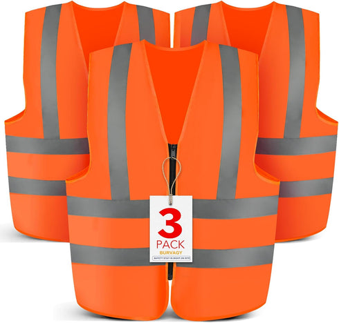 3-Pack Safety Vest for Women and Men