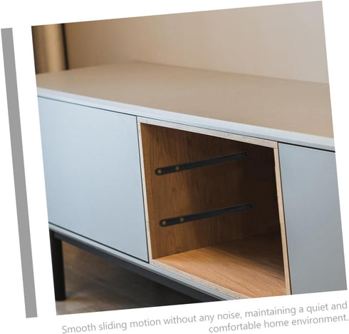 2pcs VILLCASE Side Mount Drawer Slides Replacement Rails for Dressers Bedside Cabinets Wardrobes Smooth Sliding