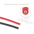 DROK Jumper Wires with Alligator Clips, 6pcs 45mm Large Pure Copper Test Leads, 19.6 inches/50cm