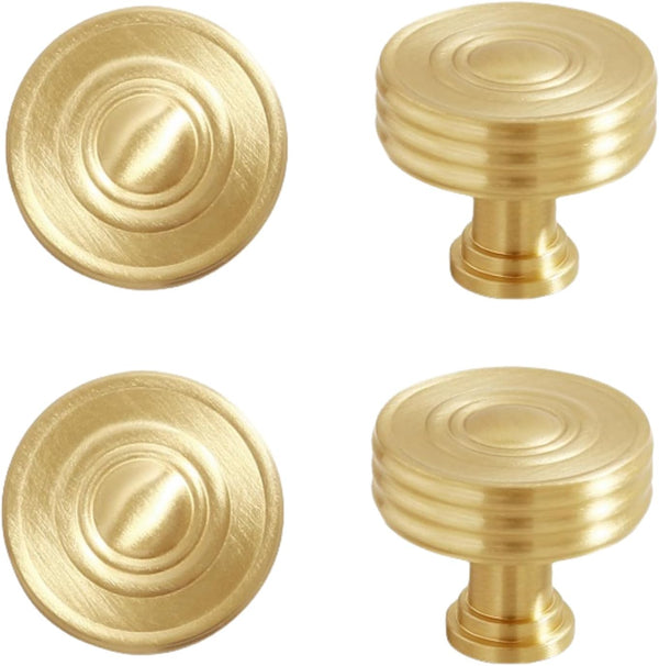 SANCHAKOU Drawer Handles 2 Pack Brass Cabinet Door Handles Wardrobe Shoe Cabinet Bedside