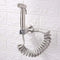 IIUUAYUVI for Simple Silver Oval Spray Support Shower Unique Spring Hose,Premium Stainless Steel