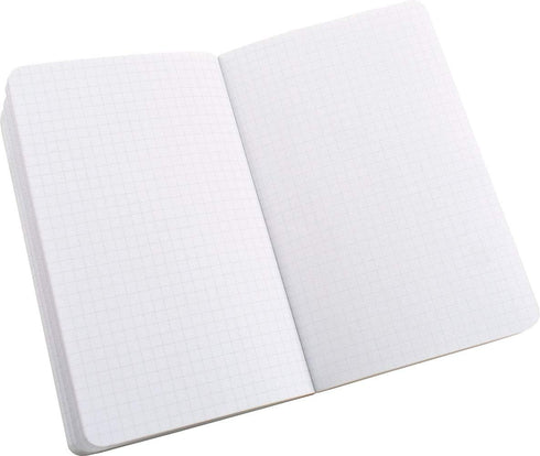 Zequenz Classic 360 Soft Bound Notebook, Mini Pocket Size Journal, Black, 3.5" x 5.5", 128 Sheets, Grid Pattern