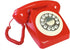 TelPal Corded Retro Phone, Red 80's Classic Telephone, Landline/Wired Antique Phone for Home, Office, Hotel