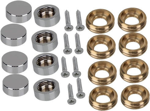 BQLZR Copper Decorative Screw Nails, 14mm Dia, Pack of 8, Home Decor