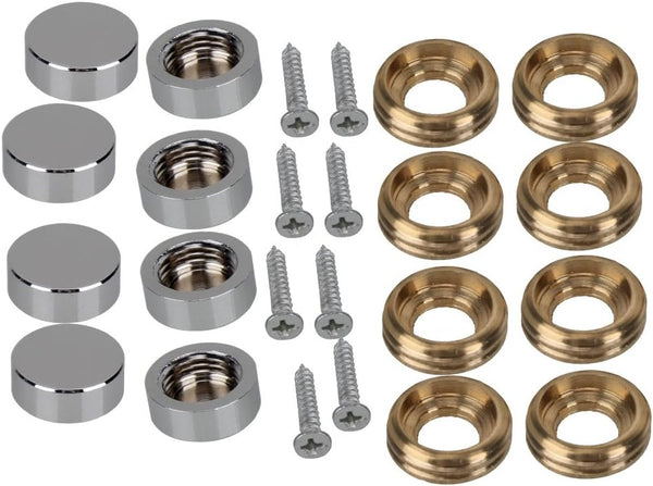 BQLZR Copper Decorative Screw Nails, 14mm Dia, Pack of 8, Home Decor