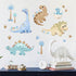 Yovkky Boho Baby Dinosaur Wall Decals Stickers, Dino Egg Palm Tree Footprints Neutral Toddler Nursery Decor, Home
