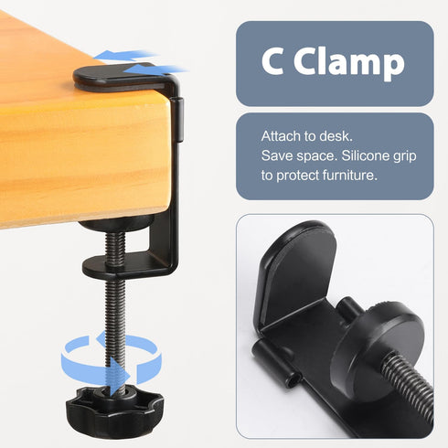 Desk Organizer Clip-on Cup Holder, Pencil Holder for Beverages & Phone Storage, Office Accessories