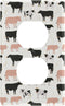 foixnub Duplex Outlets Wall Plate Cover Cute Dairy Cattle Cows 1 Gang Duplex